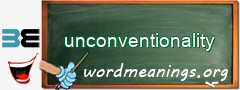 WordMeaning blackboard for unconventionality